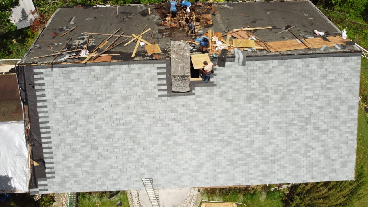 Completed Roof — Premium Shingle Finish — Equip Pro JA project in Jamaica
