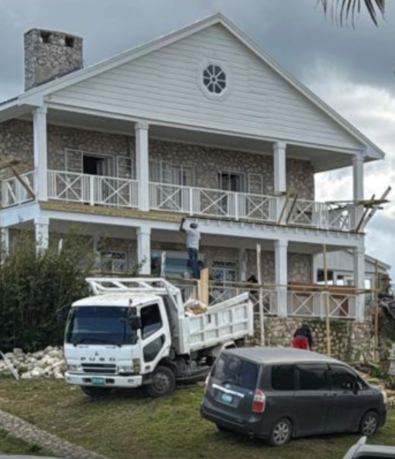Two-Storey Stone Villa — Completed Façade — Equip Pro JA project in Jamaica